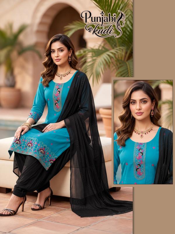 Desi kudi punjabi kudi 3pcs kurtis wholesale online in surat